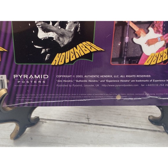 Official Jimi Hendrix Wall Calendar 2004 New Sealed Collectors Item Memorabilia - Picture 11 of 12